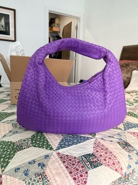 Bottega Veneta Large Purple Intrecciato Hobo